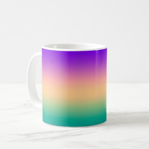 Gradient ombre green yellow pink purple soft blurr coffee mug
