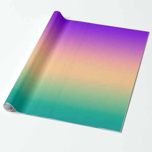 Gradient ombre green yellow pink purple soft blurr wrapping paper