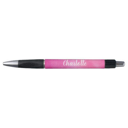 Gradient Ombre Pink Watercolor Personalized Name  Pen