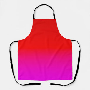 gradient ombre red pink , scarlet , red , pink apron
