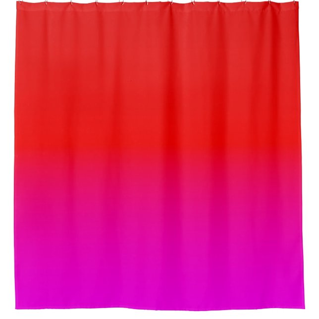 gradient ombre red pink , scarlet , red , pink shower curtain (Front)