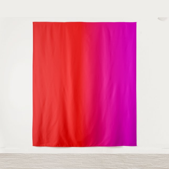 gradient ombre red pink , scarlet , red , pink  tapestry (Front)
