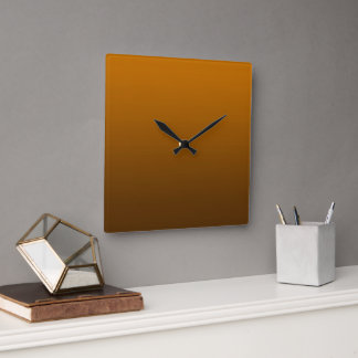 Gradient Orange - deep to light | Mood Background| Square Wall Clock
