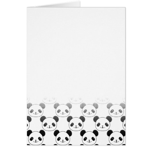 Gradient Panda Bear Pattern Cards (Front)
