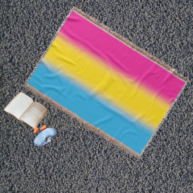 Gradient Pansexual Pride Flag – Colorful Pan Flag Throw Blanket (Creator Uploaded)