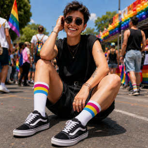 Gradient Pansexual Pride Socks