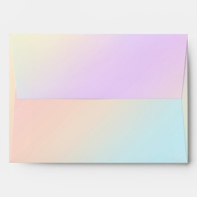 gradient pastel rainbow background envelope (Back (Top Flap))