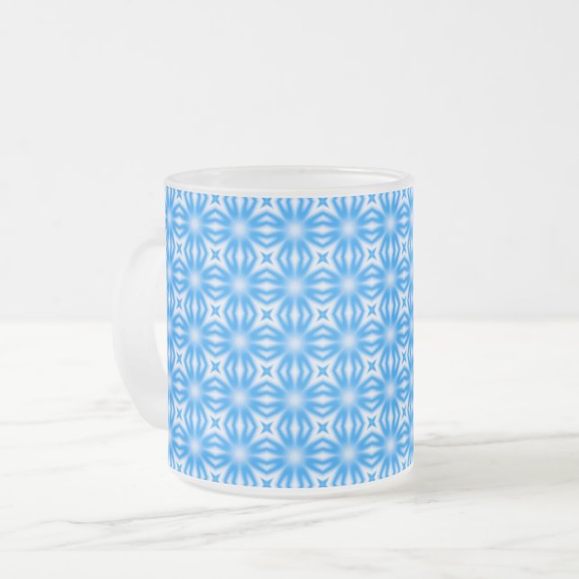 Gradient Pattern Frosted Glass Coffee Mug (Front Left)
