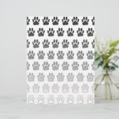 Gradient Paw Prints in Black & White & Gray (Standing Front)