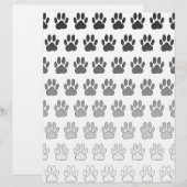 Gradient Paw Prints in Black & White & Gray (Front/Back)