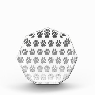 Gradient Paw Prints in Black & White & Gray Award