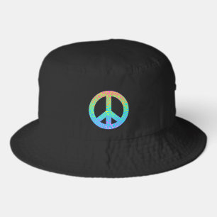 Gradient Peace Symbol Bucket Hat