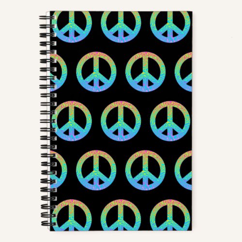 Gradient Peace Symbol Notebook