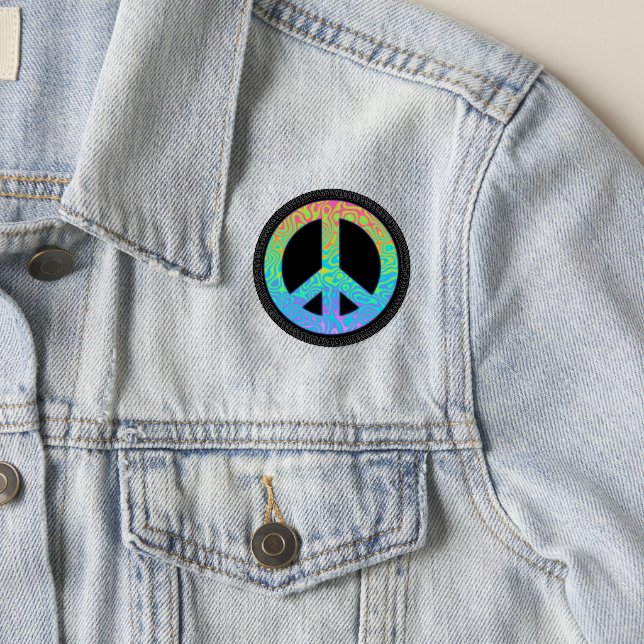 Gradient Peace Symbol Patch (On Jacket)