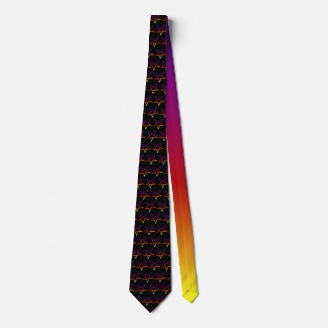 Gradient Pentagram Neck Tie (Front)