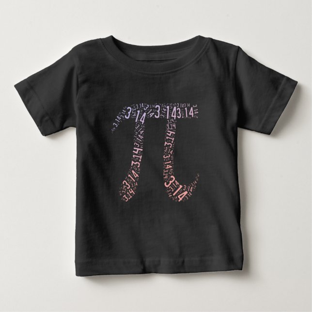 Gradient Pi Symbol Digits Math | Happy Pi day Baby T-Shirt (Front)