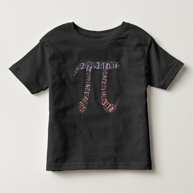 Gradient Pi Symbol Digits Math | Happy Pi day Toddler T-shirt (Front)