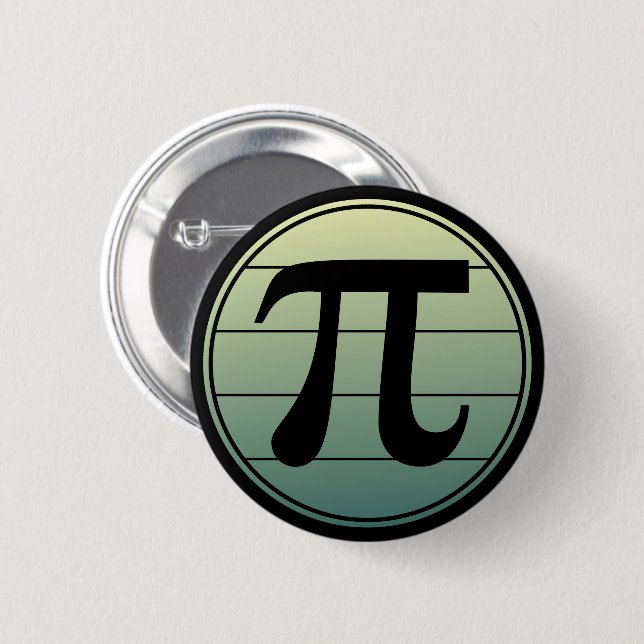 Gradient Pi Symbol Pi day | Happy Pi day Math Button (Front & Back)