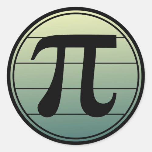 Gradient Pi Symbol Pi day  Happy Pi day Math Classic Round Sticker