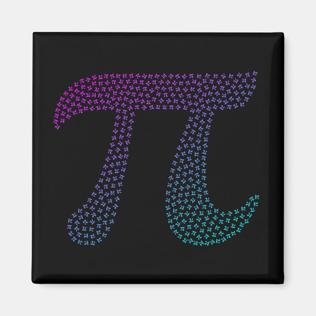 Gradient Pi Symbol Pi day | Happy Pi day Math Magnet (Front)