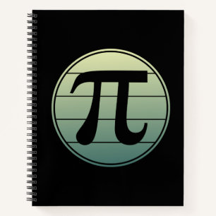 Gradient Pi Symbol Pi day Happy Pi day Math Notebook