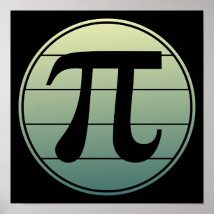 Gradient Pi Symbol Pi day Happy Pi day Math Poster