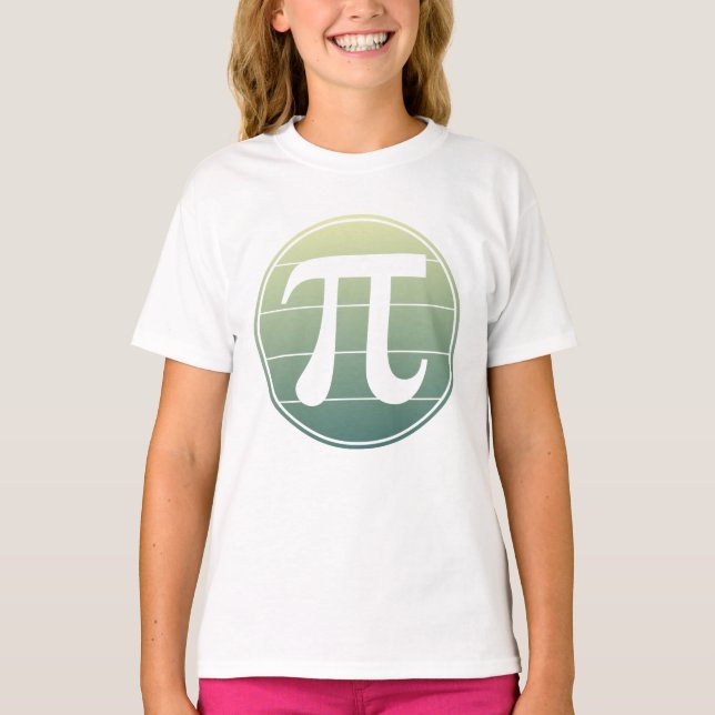 Gradient Pi Symbol Pi day | Happy Pi day Math T-Shirt (Front)