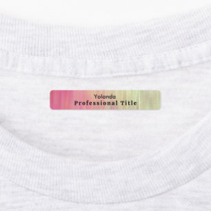 Gradient pink employee labels