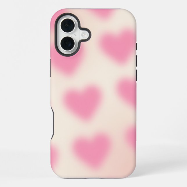 Gradient Pink Heart iPhone Case (Back)