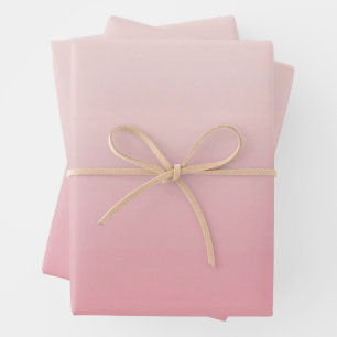 Gradient Pink Minimalist Wrapping Paper Sheets