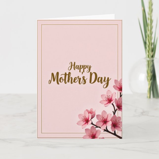 Gradient Pink Mothers Day Card (Front)