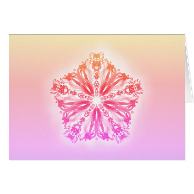*~* Gradient Pink Peach Lavender Mandala Cards (Front Horizontal)