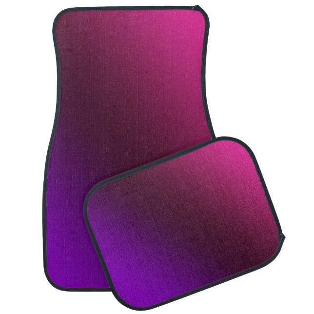Gradient, pink-purple car floor mat (Set)