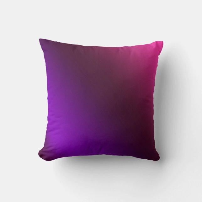 Gradient, pink-purple throw pillow (Front)