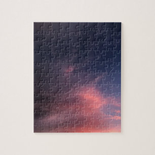 Gradient Pink Sky Photo Clouds Jigsaw Puzzle