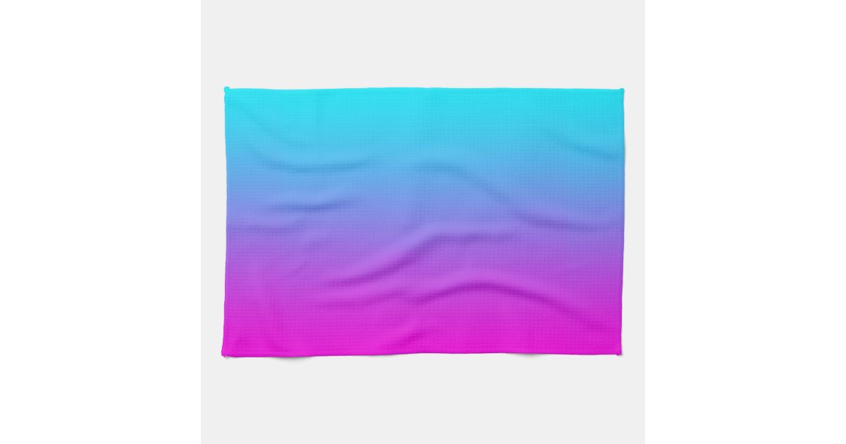 Gradient Pink to Blue Gradation Hot Pink Sky Blue Towel Zazzle
