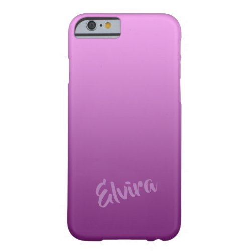 Gradient Pink with Custom Name Barely There iPhone 6 Case