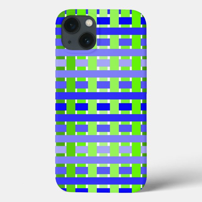Gradient Plaid blue  Case-Mate iPhone Case (Back)