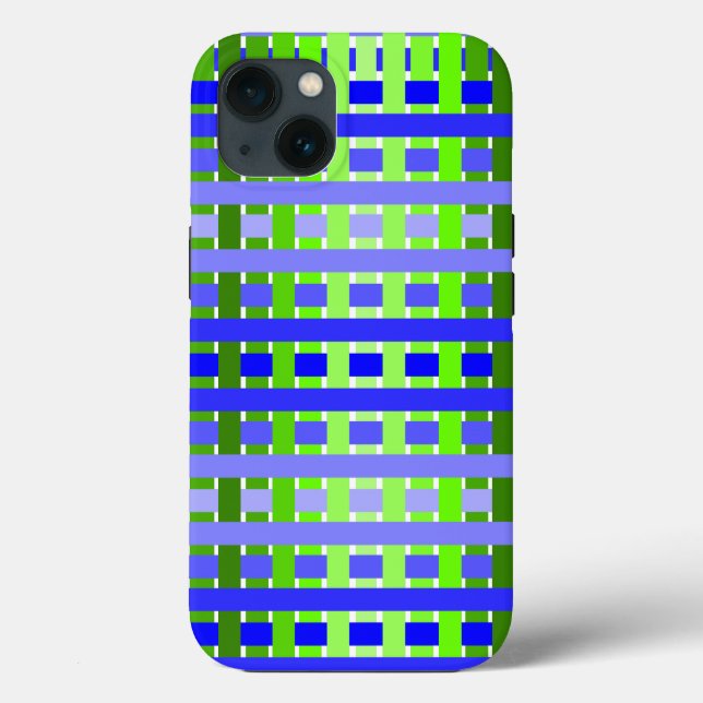 Gradient Plaid blue  Case-Mate iPhone Case (Back)