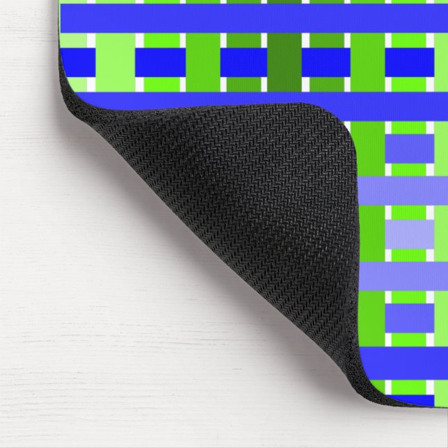 Gradient Plaid blue  Mouse Pad (Corner)