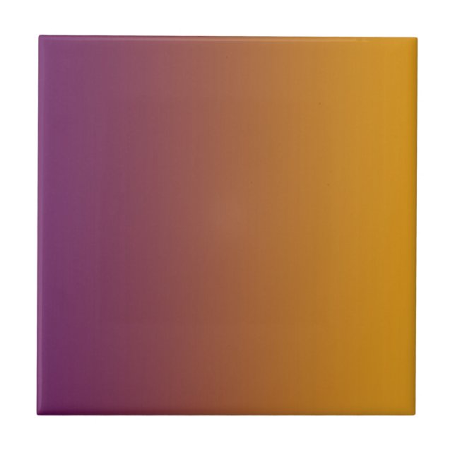 Gradient Plum Orange Ceramic Tile (Front)