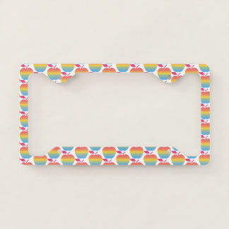 Gradient Pride Apple: Pan License Plate Frame