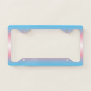 Gradient Pride Patten: Trans License Plate Frame