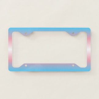 Gradient Pride Patten: Trans License Plate Frame