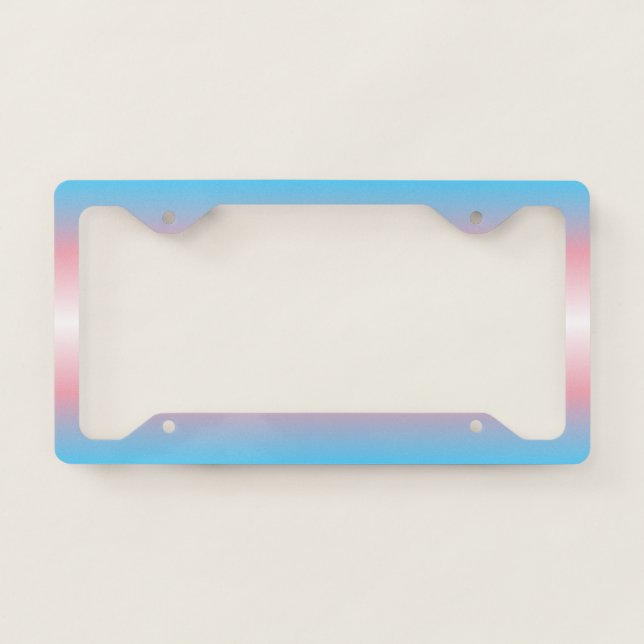 Gradient Pride Patten: Trans License Plate Frame (Front)