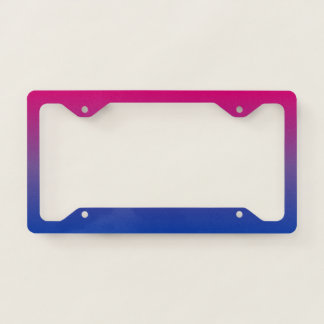 Gradient Pride Pattern: Bi License Plate Frame