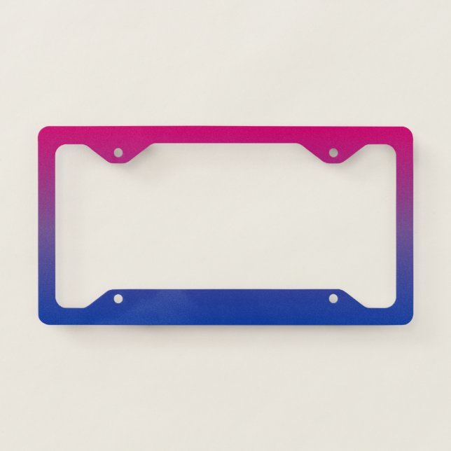 Gradient Pride Pattern: Bi License Plate Frame (Front)