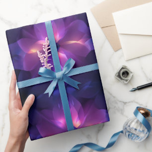 Gradient Purple Pink Fusion Dark Abstract Pattern Wrapping Paper