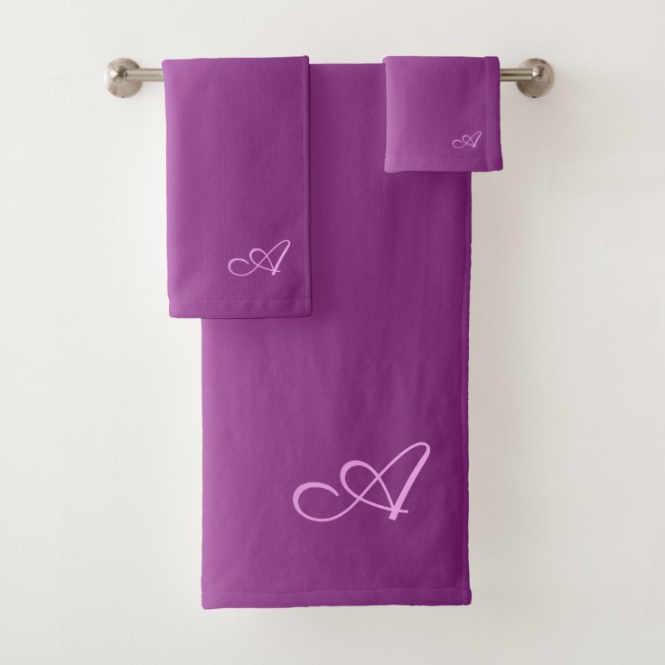 Gradient Purple With Custom Monogram Bath Towel Set Zazzle   Gradient Purple With Custom Monogram Bath Towel Set R0528ee90ce4941ffb7b7d15035ce115a Ezaga 736 