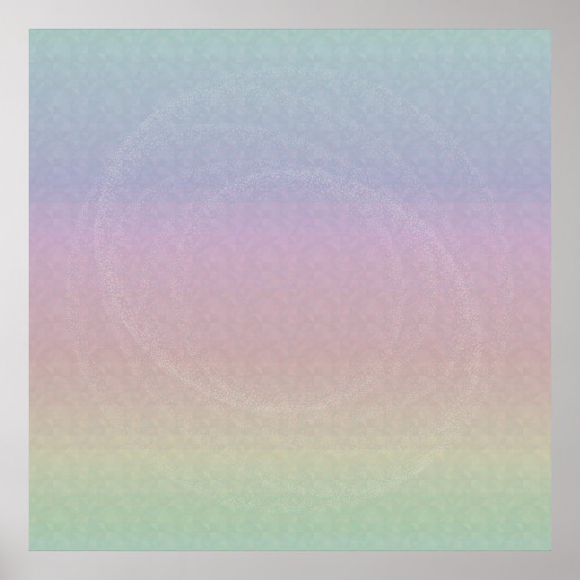 Gradient Rainbow Holo-Pattern with Dusty Swirl Poster (Front)